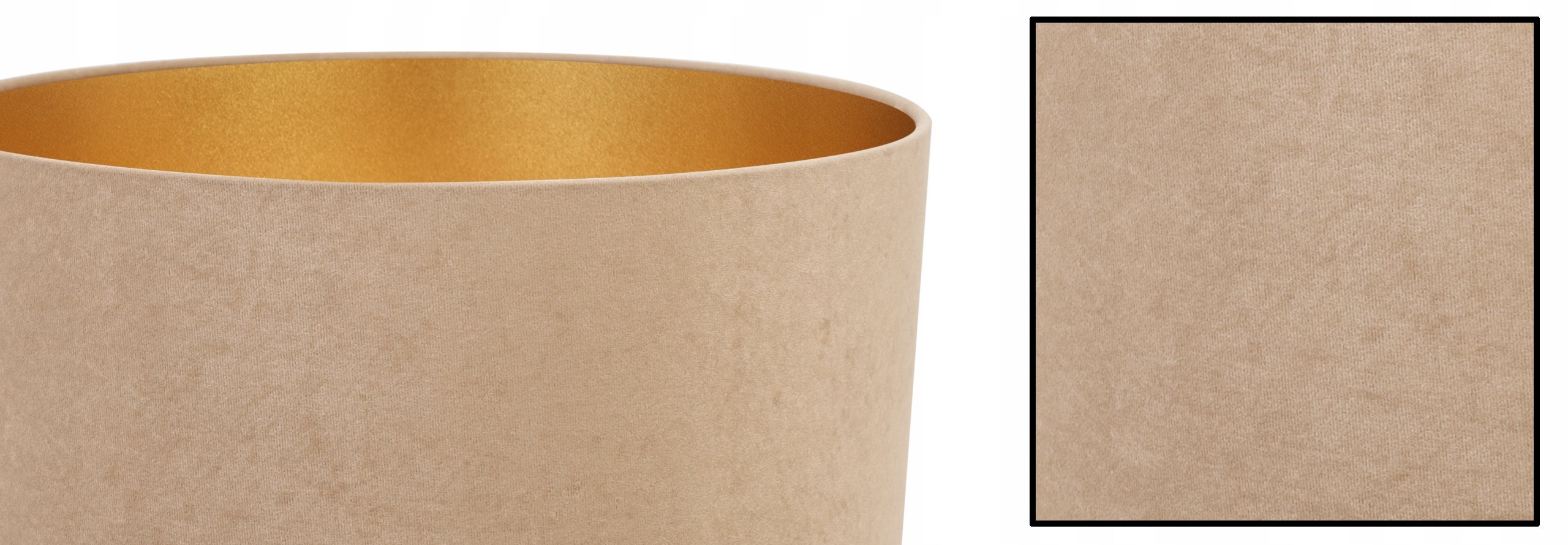 Lampa sufitowa wisząca modern 1xE27 klosz okrągły złoty/beżowy Light Home LH - 6