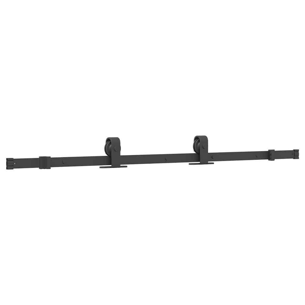 Kit de herrajes para puertas correderas acero negro 152,5 cm vidaXL - 5