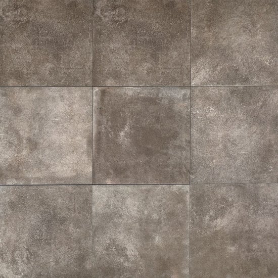 Lot de 2 Dalles de terrasse en grès cérame Anzio Brown - 60 x 60 x 2 cm - C-NEGOCE - 2