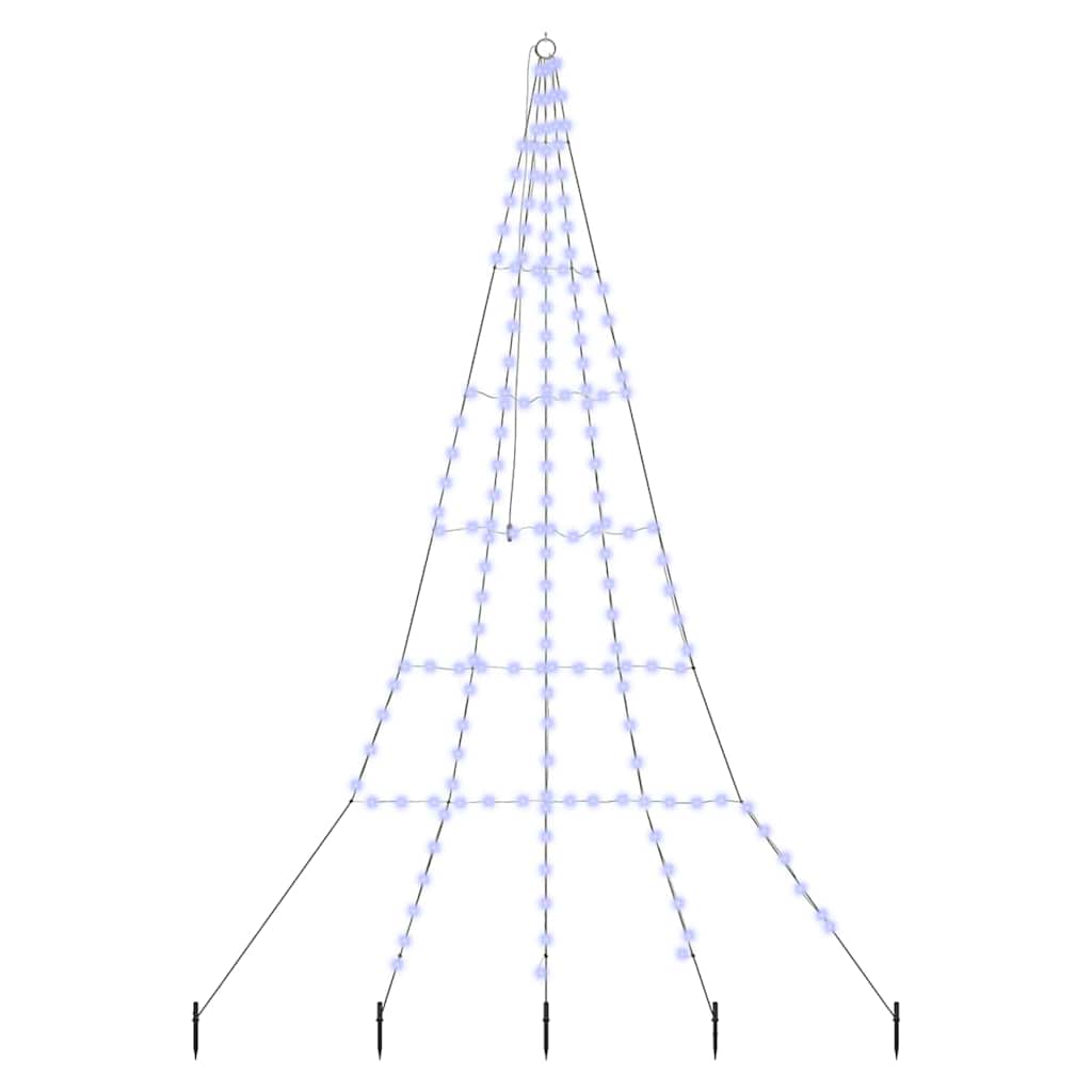 Choinka świąteczna LED z 168 diodami LED Niebieski 306 cm Metal