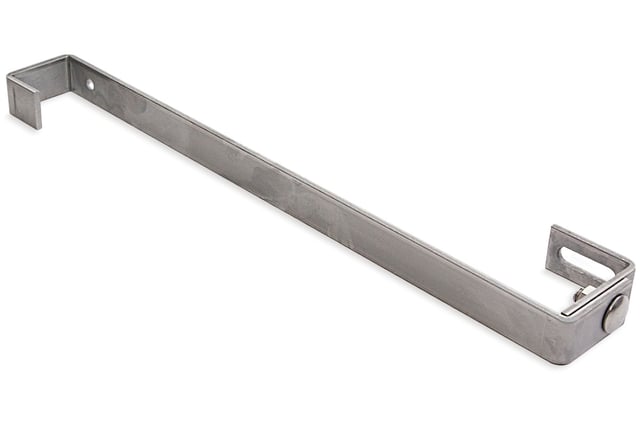 Staffa per tetto tipo S regolabile rinforzata, lunghezza 470 mm, larghezza 30 mm