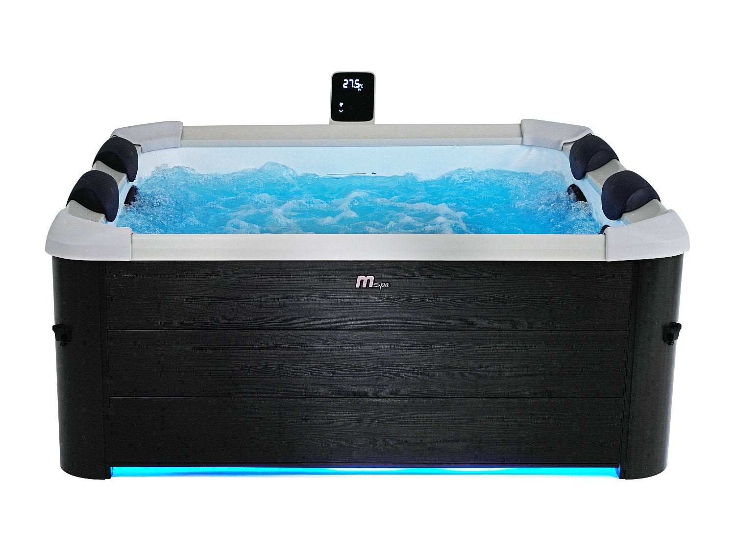 6-osobowe półsztywne szare spa z akcesoriami –128 dysz – dł. 160 x szer. 160 x wys. 65 cm – NAPUKA