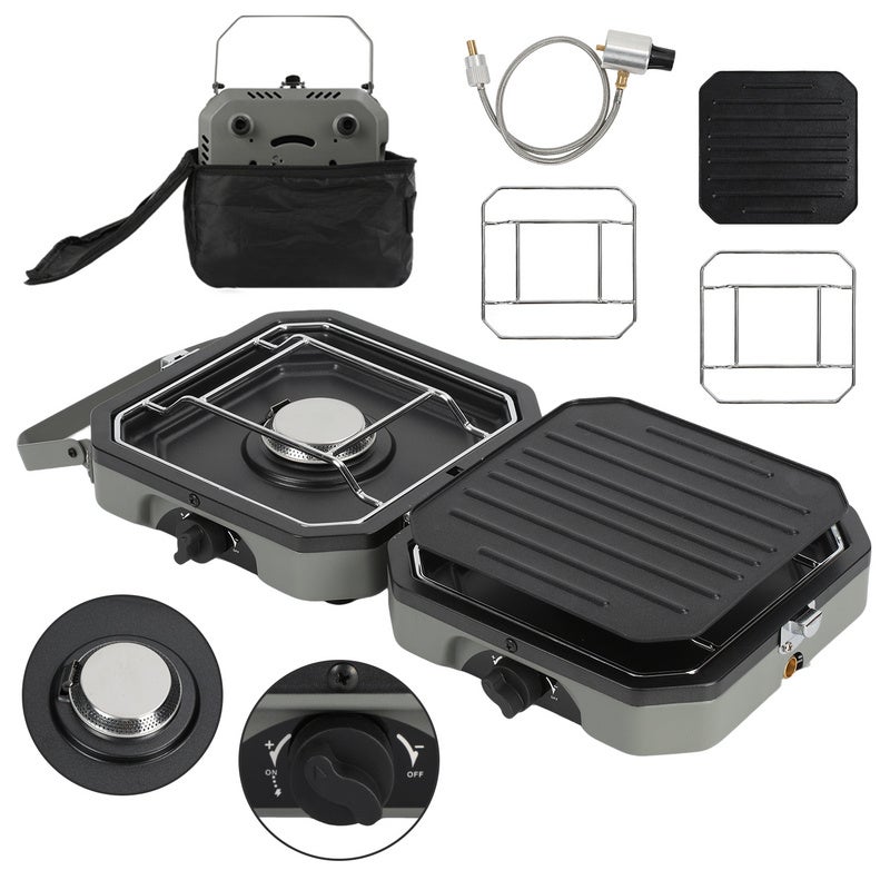 Réchaud à Gaz Portable Foker – Made In Italy, Puissance Réglable, Compact, Pour Camping Et Cuisine