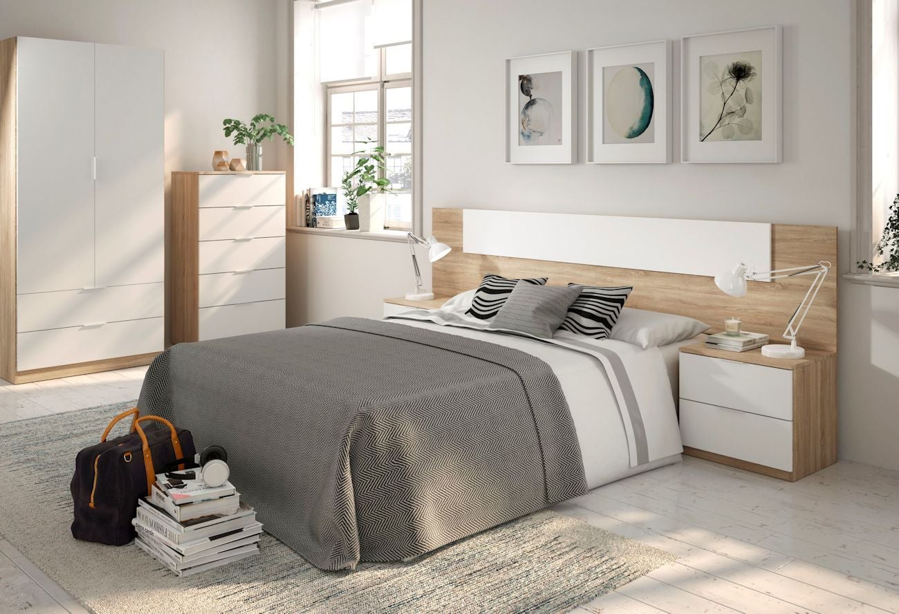 Cassettiera 5 cassetti Faggio Bianco Artik e Rovere Canadese 110 A X 60 AN X 40 P - 3