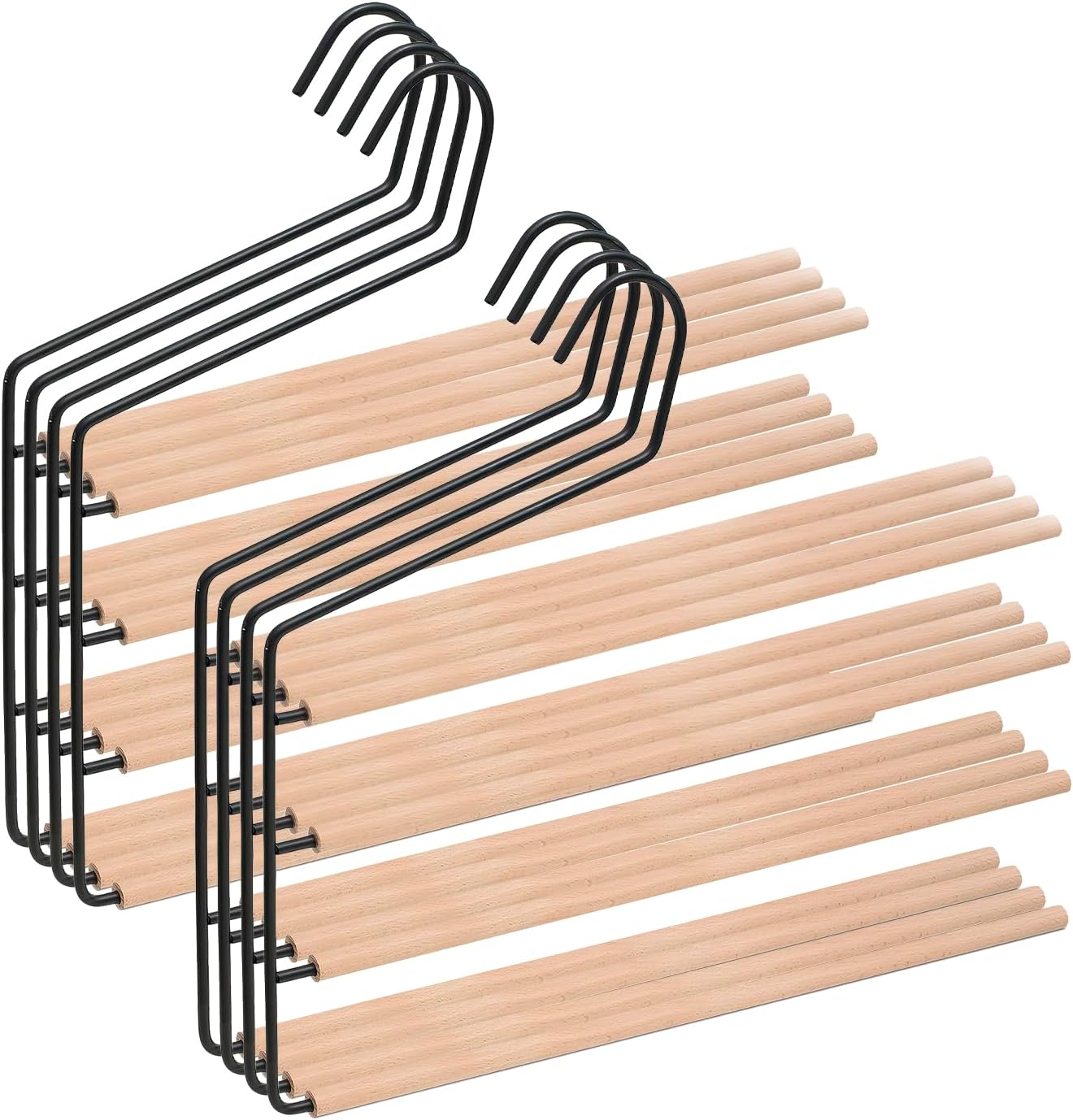 COM-FORT HOUSE Perchas de Metal para Pantalones con Barra de
