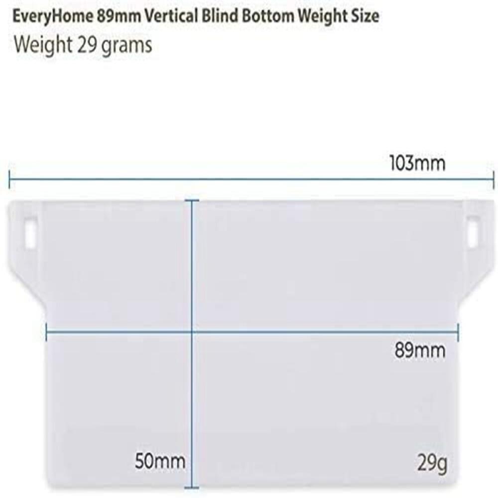 20 Ganci Riparazione Per Tende Verticale | Clip In Plastica Bianca 89mm | Kit Sostituzione Lamelle | Fai Da Te - 4