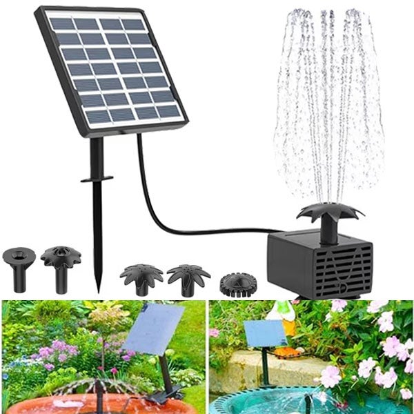 Fontaine solaire extérieure, kit de pompe solaire pour étang, pompe à eau solaire, fontaine solaire pour étang de jardin, étang à oiseaux