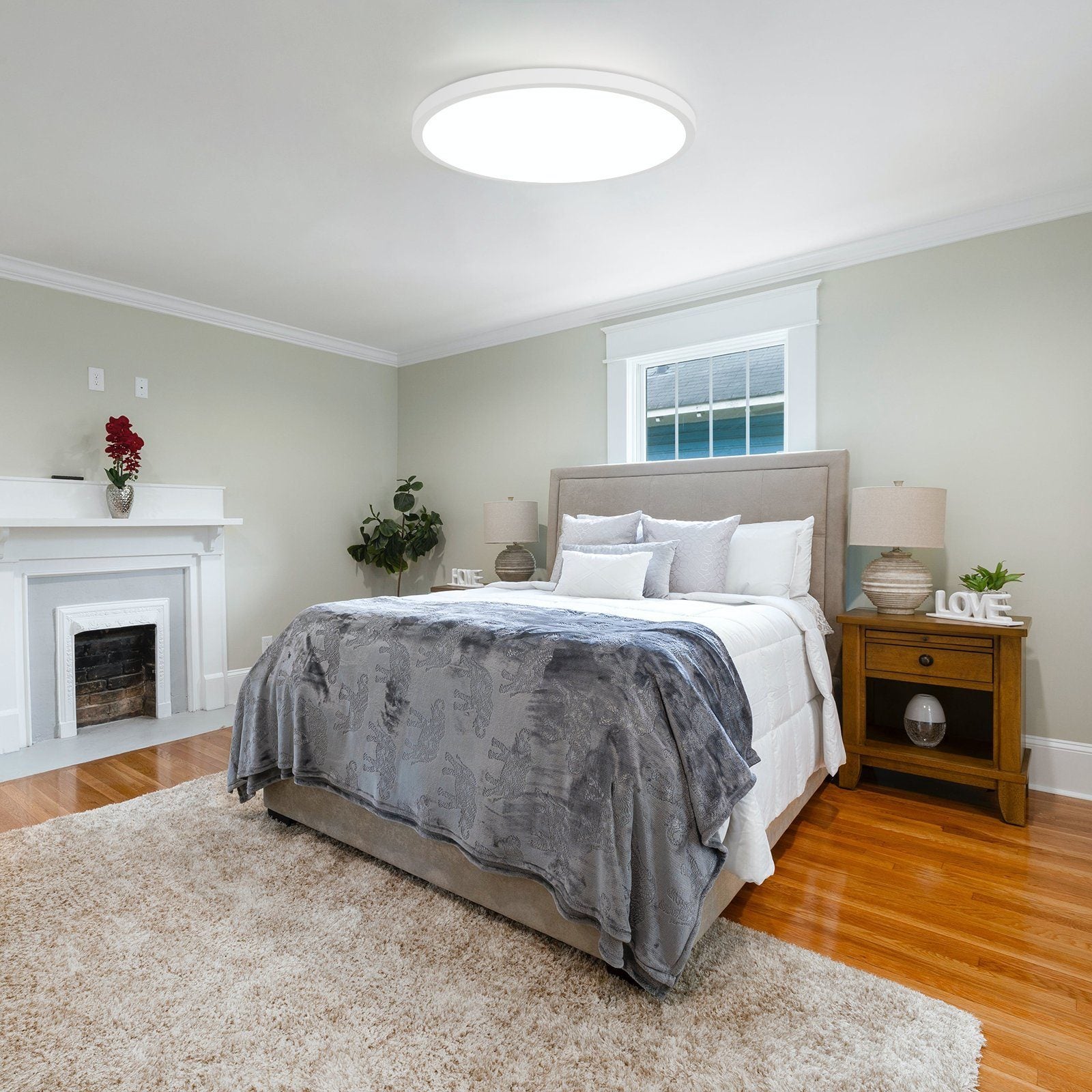 Nettlife conduziu a luz de teto diâmetro 30 cm plana cozinha lâmpada redonda branca 24 w quarto ip44 6000 k lâmpada corredor para banheiro - 7