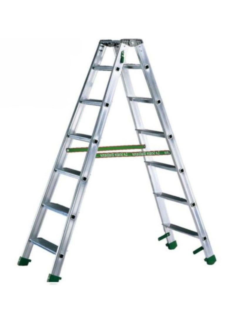 FACAL - Échelle Double Aluminium Marches Plates Dupla - Hauteur de 1m à 3m - 2x2 marches - 3