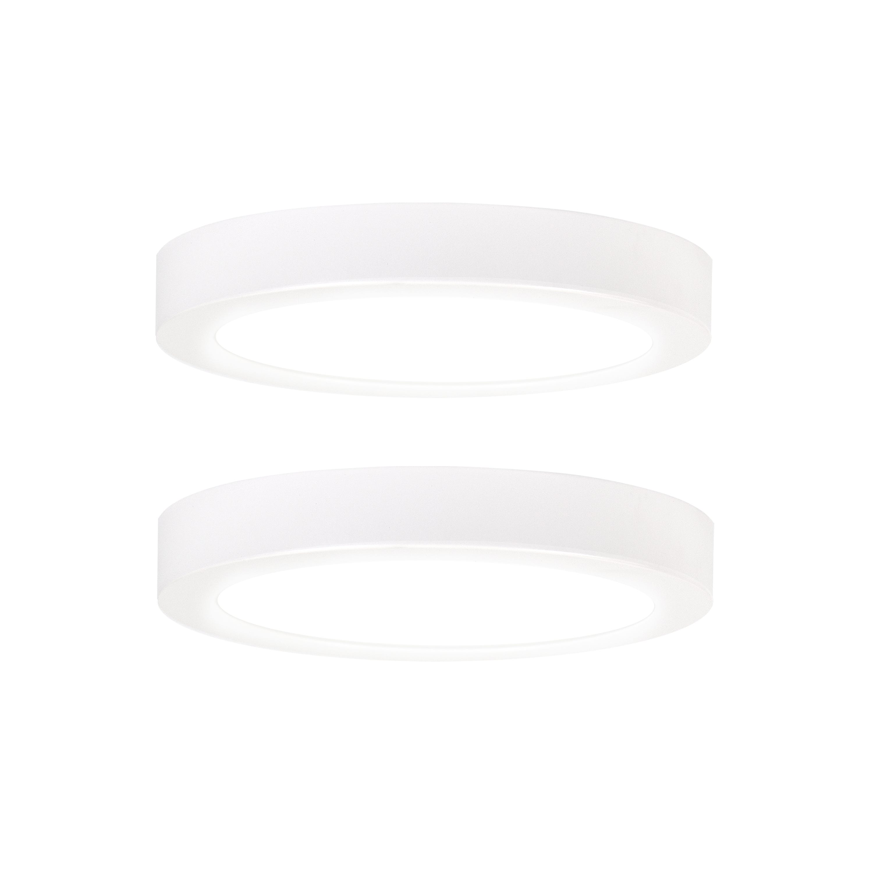 INSPIRE - Zestaw 2 reflektorów SURFACE L - Reflektory LED Ø 22,5 cm - 2500 LM - 4000K - Neutralna biel - Biały