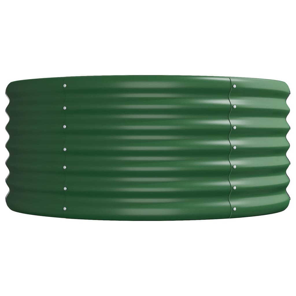 Jardinière de jardin | Pot de Fleurs Acier enduit de poudre 368x80x36 cm Vert CFW86964 - 4