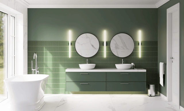 Mosaico su rete per bagno e cucina in ceramica 29.5 cm x 29.0 cm- EMERALD PIANO