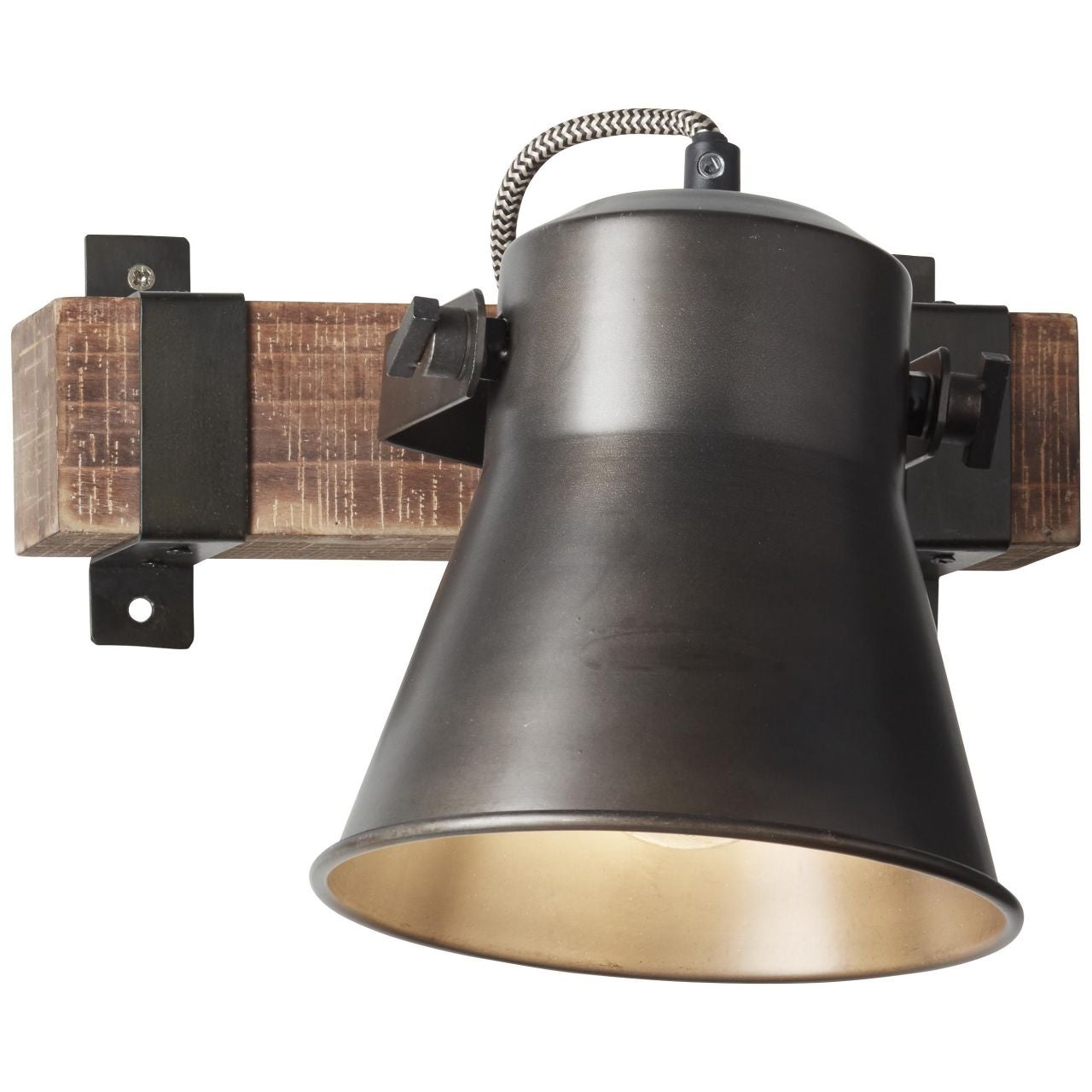 BRILLIANT lampa wisząca Tannah 3-płomienna czarna / naturalna, 3x A60, E27, 52W, kabel można skrócić / regulowana wysokość - 9