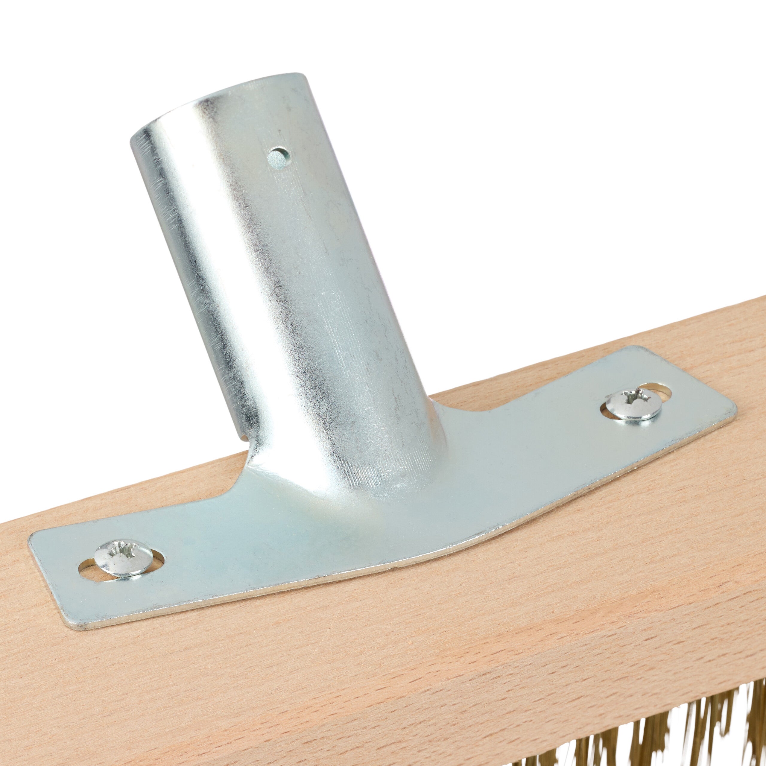 Balais métalliques, lot de 2, retirer mousse & saleté, brosses de rechange, jardin & terrasse, nature - doré, Relaxdays - 7