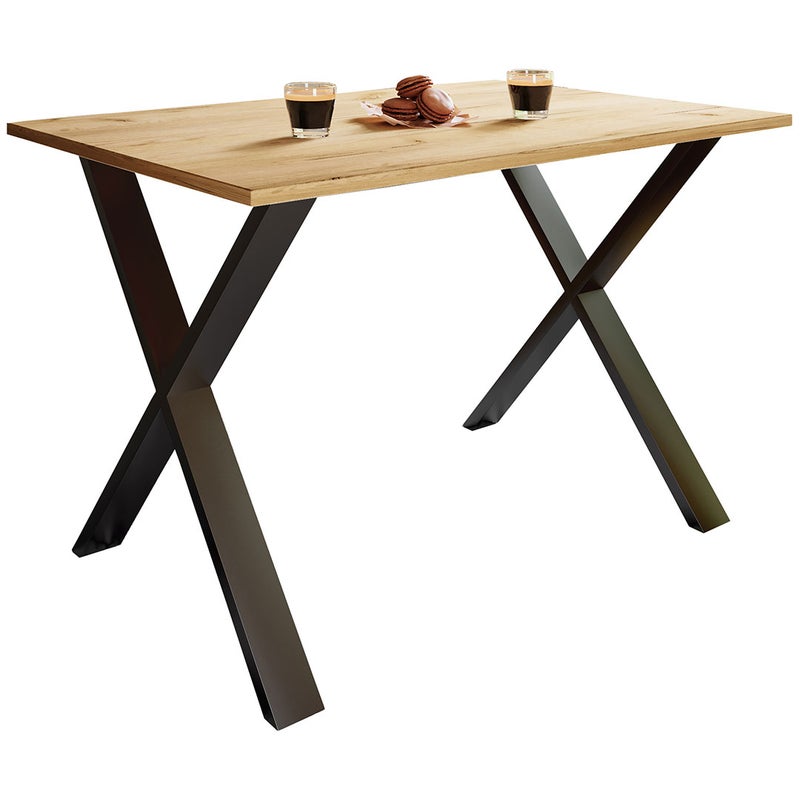 Stół do jadalni Xona Czarny / Dąb miodowy W. 76 x S. 110 x G. 80 cm