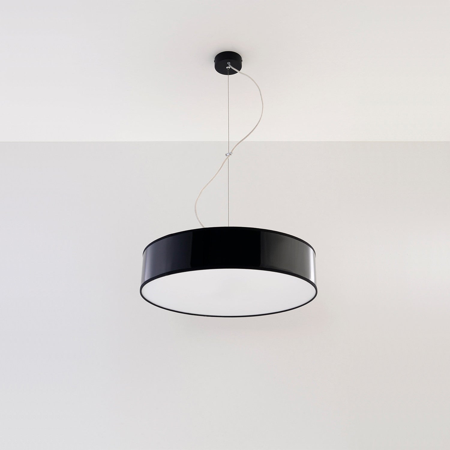 Lampa wisząca Arena czarna 3xE27x60W wym: 80 x 45 x 45 cm tworzywo sztuczne Sollux Lighting