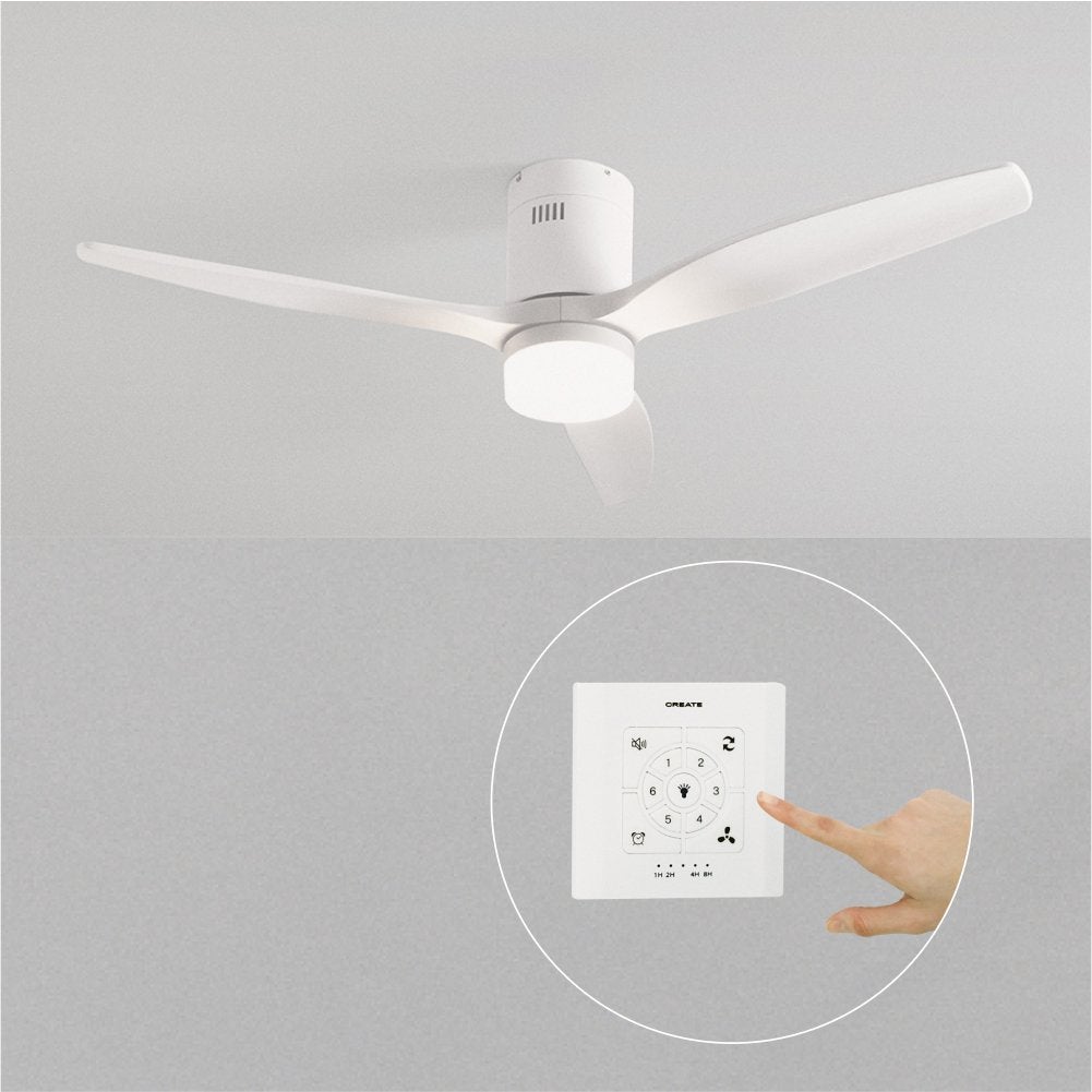 CREATE - WIND CALM NATURAL WOOD - Wentylator sufitowy 40W cichy 100% drewno -
