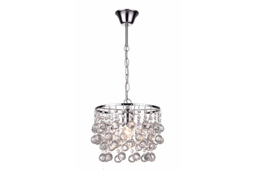Lampa wisząca London Crystal chromowana 1xE27x60W kryształowa wym: 120 x 25 x 25 cm kryształ Reality