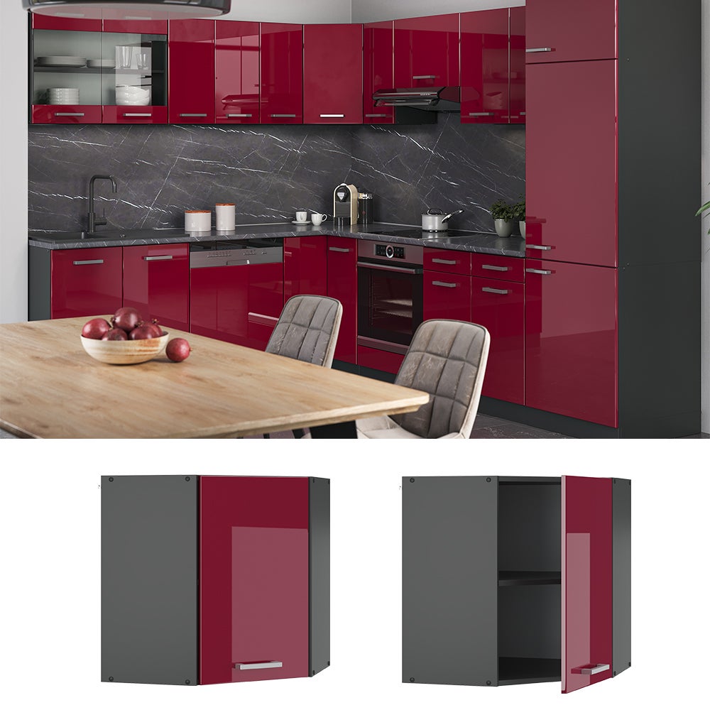 Vicco Elément haut de cuisine R-Line, Rouge brillant, 57cm - 2