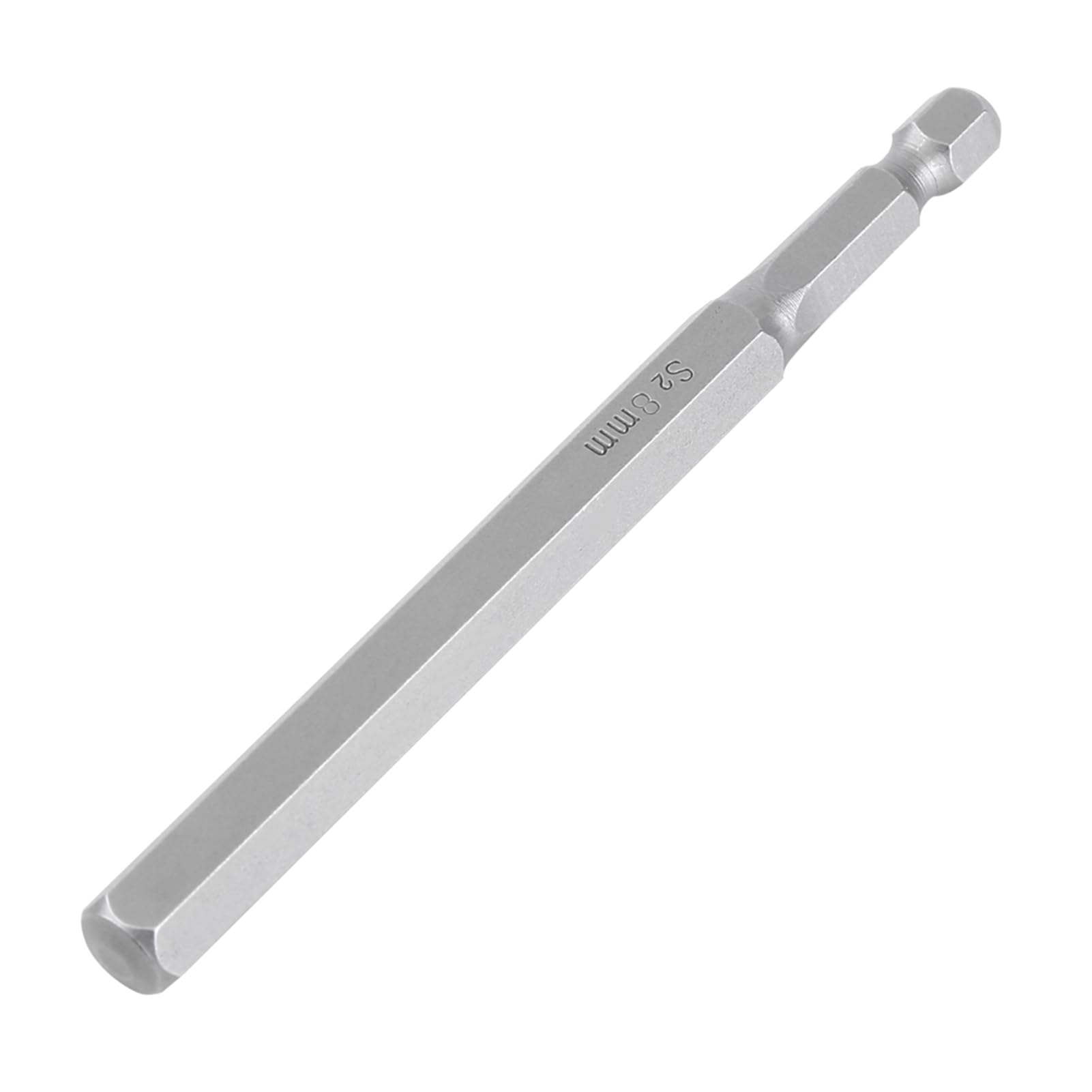 Zestaw 6 magnetycznych końcówek do śrubokrętów 100 mm, głowica sześciokątna z trzpieniem sześciokątnym 1/4"