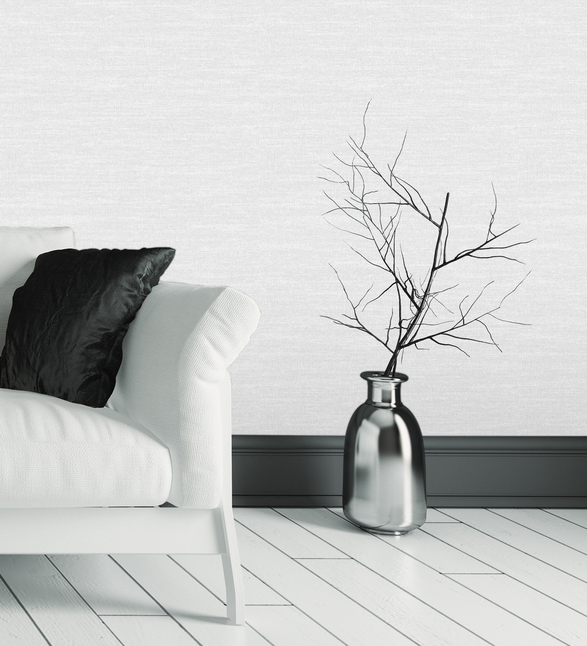 Papel pintado vinílico imitando al lino jaspeado con textura en relieve - liverpool 681027 de gaulan - rollo de 10 m x 1,06 m