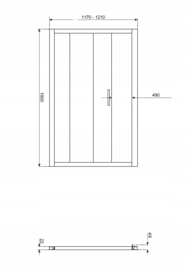 Drzwi prysznicowe Zoom 120 - 2