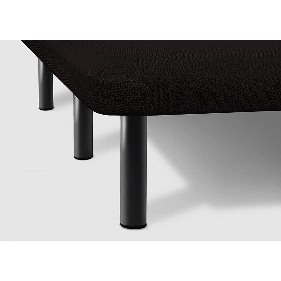 Base Tapizada 3D Negro con Patas de Metálicas de 25 cm, Barras Transversales de Refuerzo, Medida: 150x190 cm - 2