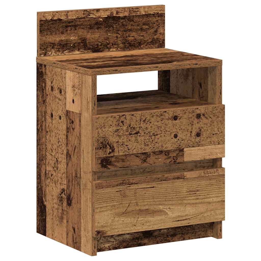 Table De Nuit Enfant Rebecca - Montessori Rose/Marron - MDF Pin - 49x43x30cm - Avec Tiroir
