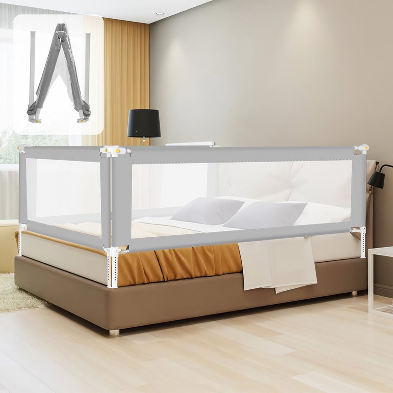 Barrière De Lit Gonflable Pour Bébé Et Adulte - 2 Pièces 127 Cm, Portable Et Ajustable