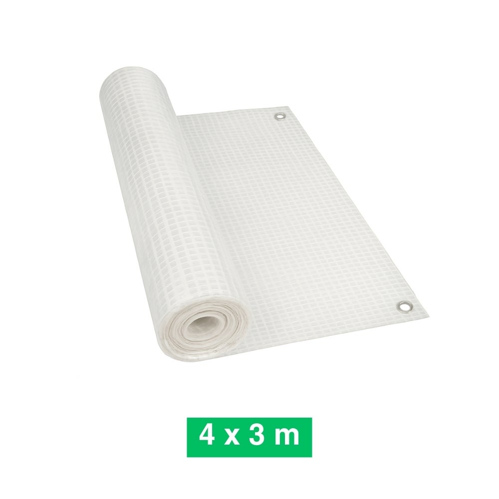 Bâche de protection armée transparente 160 g/m² découpable - TERRE JARDIN - 3 x 4 m - 5
