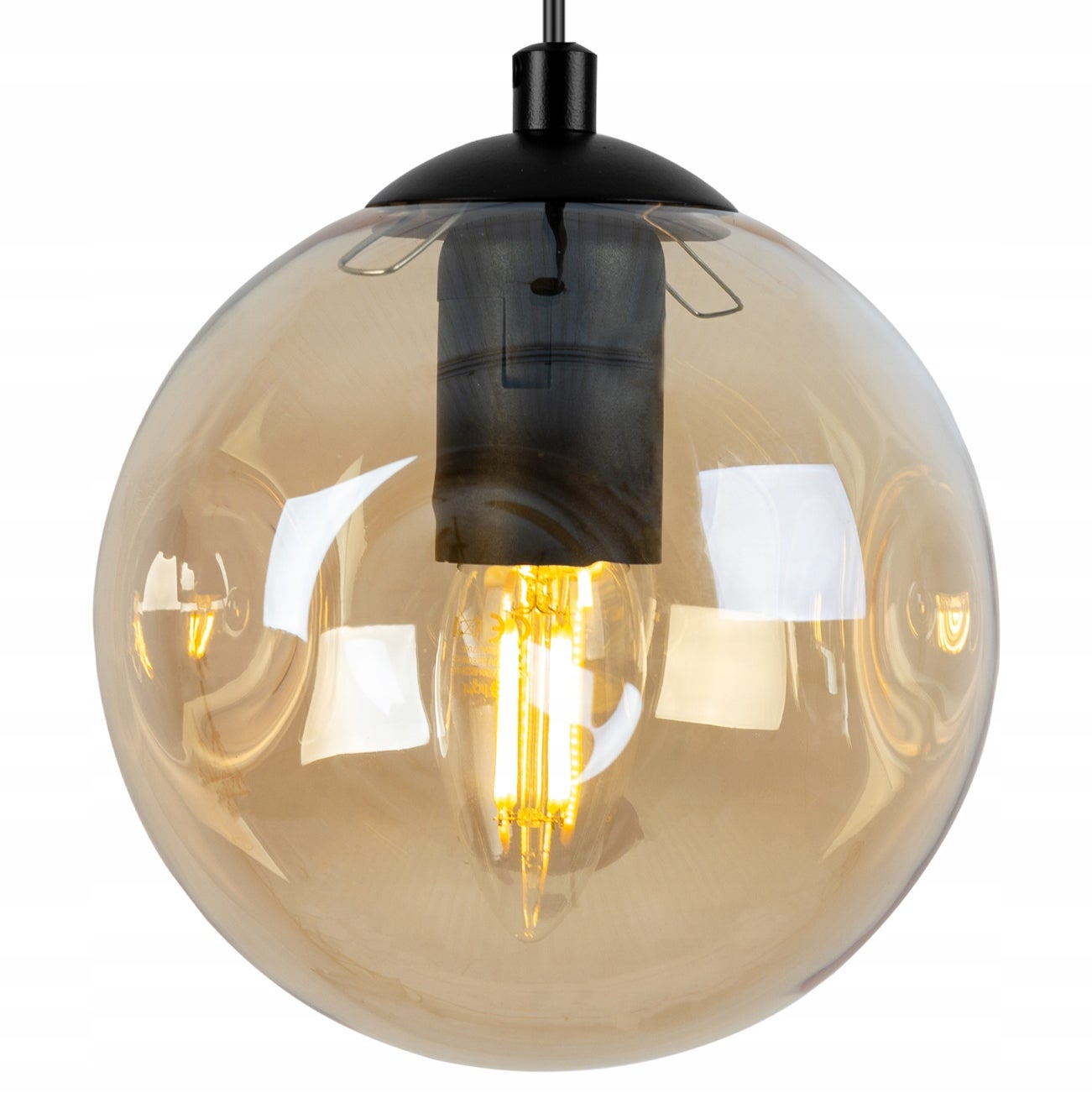 Lampa sufitowa wisząca Monako modern 2xE27 abażur kula miedziana Light Home LH - 3