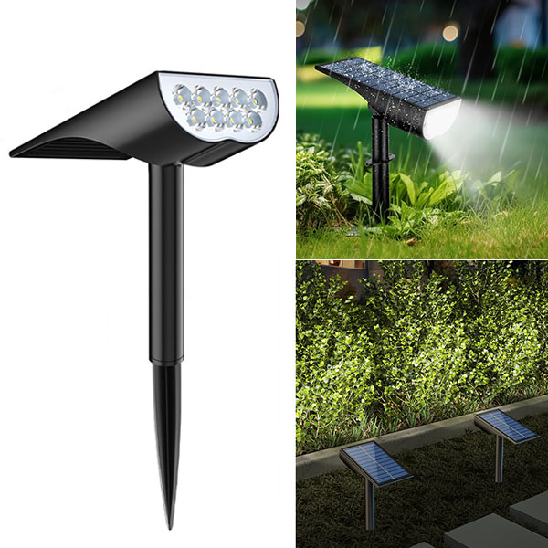 Solarny reflektor z diodami LED emitujący białe światło wodoodporny automatyczne włączanie wyłączanie oświetlenia solarnego krajobrazu sztuka