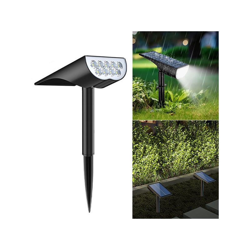 Solarny reflektor z diodami LED emitujący białe światło wodoodporny automatyczne włączanie wyłączanie oświetlenia solarnego krajobrazu sztuka