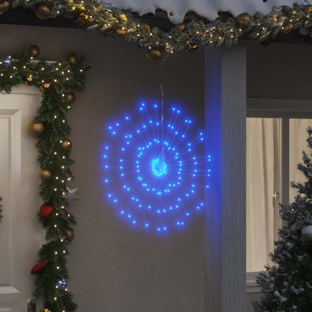 Ozdoba świąteczna ze 140 lampkami LED, niebieska, 17 cm vidaXL