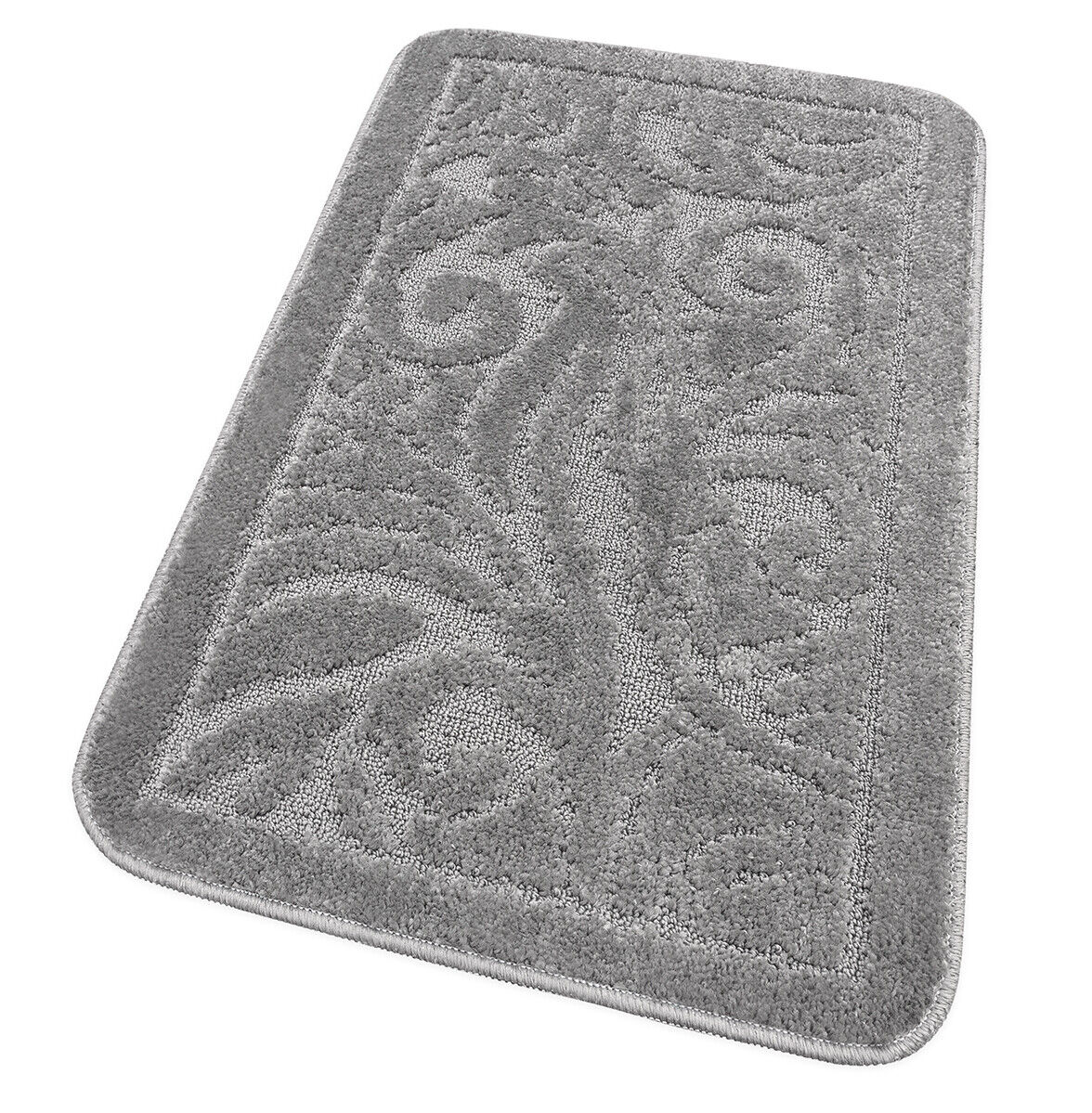 Mata łazienkowa Antypoślizgowy Absorbent 50x80 Cm Barokowy Jednolity Kolor Szary