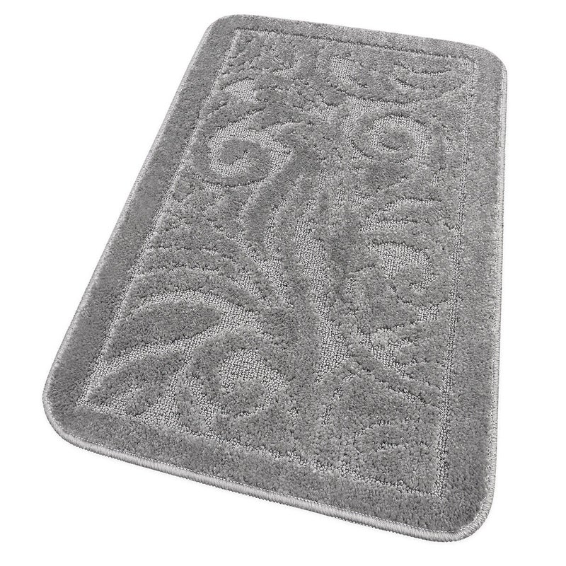 Mata łazienkowa Antypoślizgowy Absorbent 50x80 Cm Barokowy Jednolity Kolor Szary