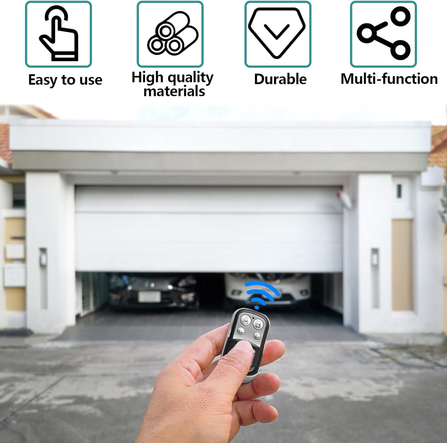 2 Pièces Telecommande Universelle Portail 433,92 MHz Code Fixe,telecommande universelle portail,bip portail universelle,telecommande porte de garage - 4