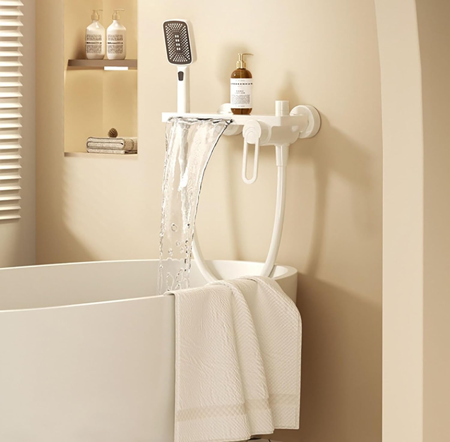 Mitigeur Cascade Baignoire Luckyhome Robinet Mitigeur De Baignoire à Double Levier En Laiton Massif Robinets De Douche Et De Baignoire