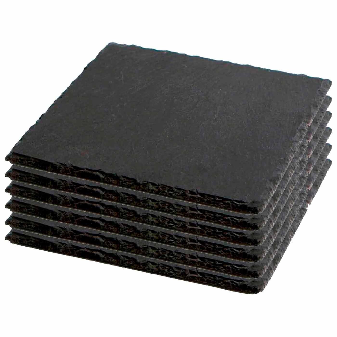 Navaris 6x Plato Llano De Pizarra Natural - Bandejas Para Servir