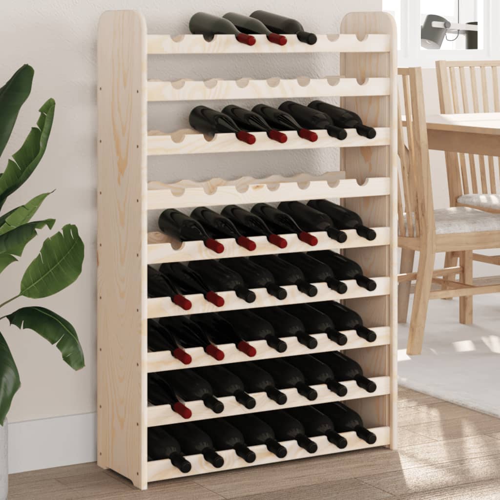 Portabottiglie In Legno Di Pino Carbonizzato – Capacità 8 Bottiglie – Design Salvaspazio 2 Livelli – 45x22x16 Cm