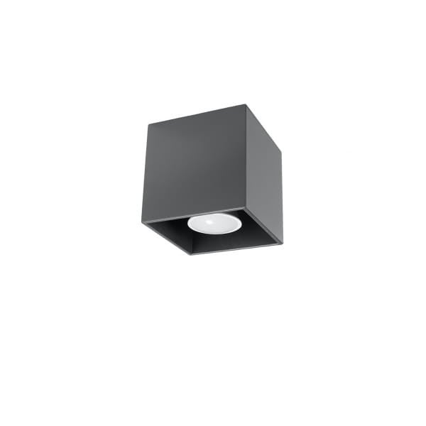 Reflektor sufitowy spot natynkowy Quad kwadratowy antracyt 1xGU10x40W wym: 10 x 10 cm metal Sollux Lighting