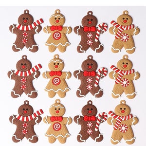 Lot De 12 Décorations De Maison En Pain D'épices Pour Sapin