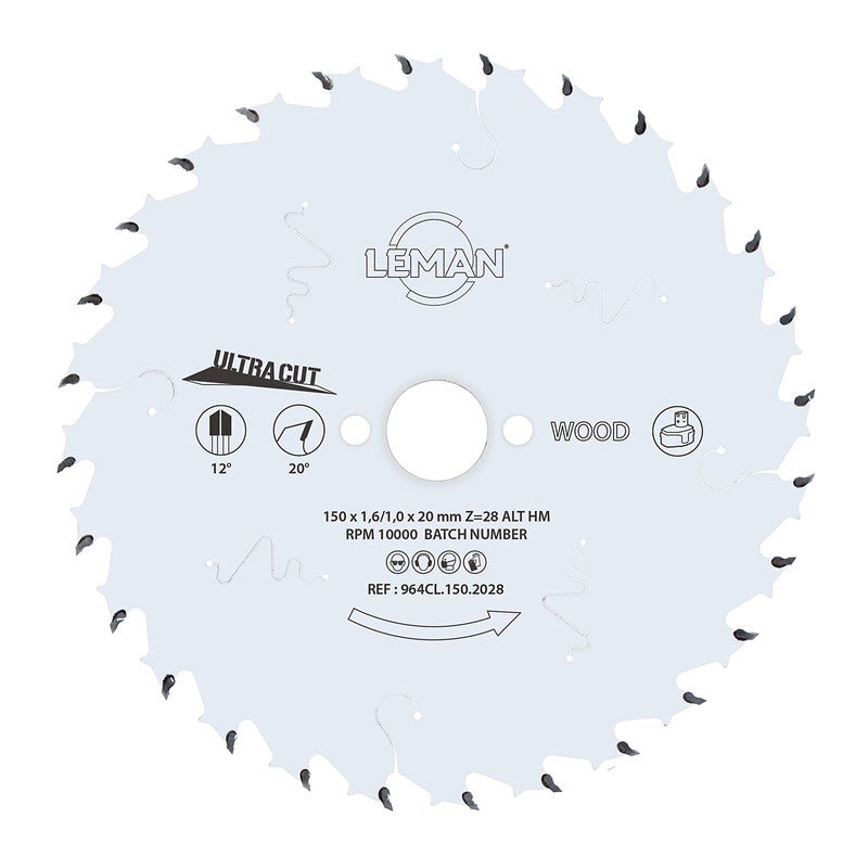 Lame fine LEMAN pour scie circulaire portative - pour bois - - 3