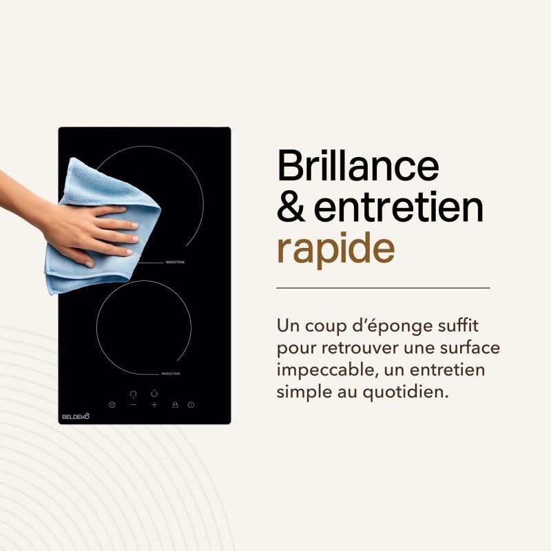 BELDEKO Plaque Induction 2 Feux 3300W Tactile - Marque Française - 7