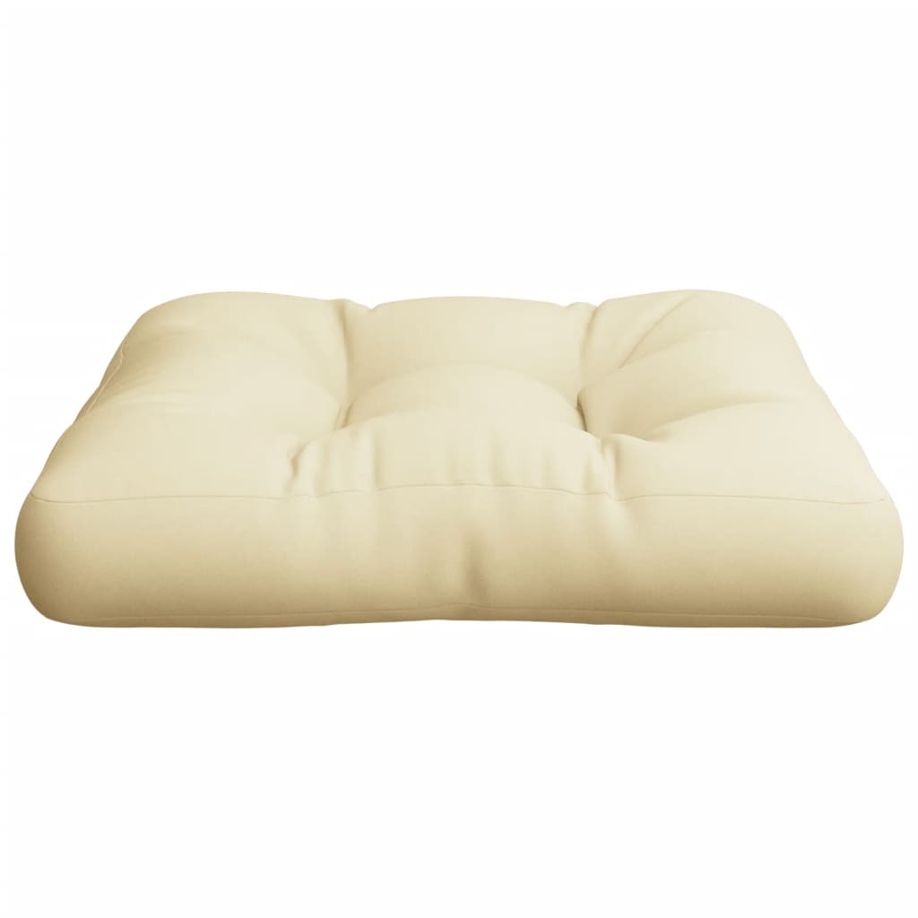 Cojín para sofá de palets tela crema 60x60x12 cm v8652 60 x 60 x 12 cm / Crema - 5