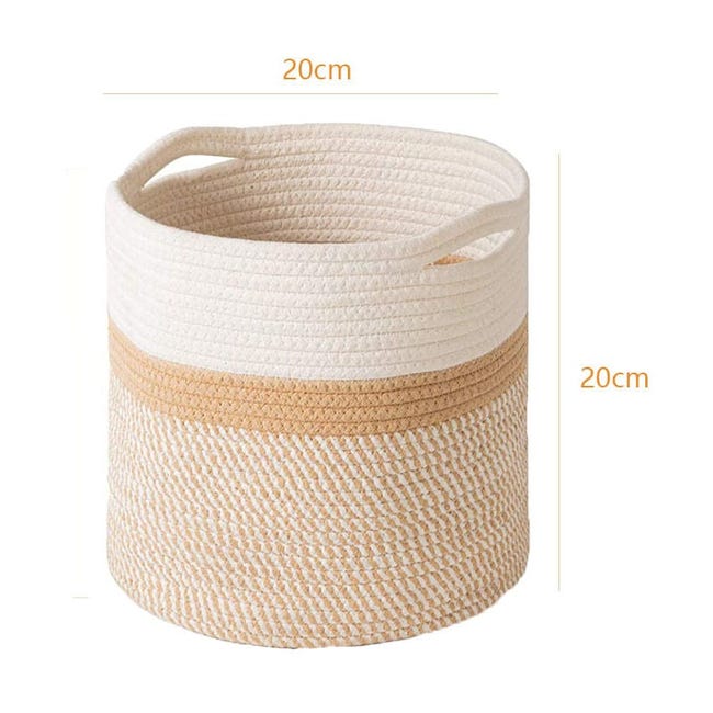 YDQUANI Cesto per Piante in Corda di Cotone Intrecciato per Vasi da Fiori Fioriere per Interni, Cesto Portaoggetti Pieghevole in Iuta 30 x 30 cm Arredamento Moderno Cesto per la Biancheria della YDQUANI Cesto per Piante in Corda di Cotone Intrecciato per Vasi da Fiori Fioriere per Interni, Cesto Portaoggetti Pieghevole in Iuta 30 x 30 cm Arredamento Moderno Cesto per la Biancheria della