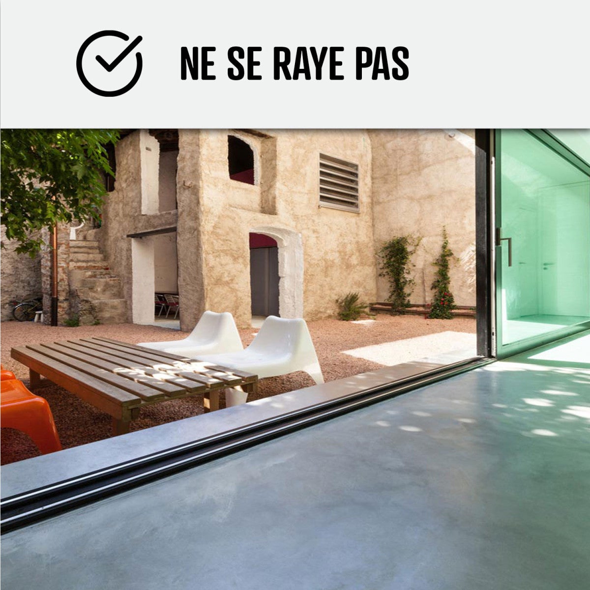 KIT BETON CIRE EXTERIEUR : Pour sol, mur, terrasse, balcon, escalier - 10 m² (en 2 couches) Arabica Marron - ARCANE INDUSTRIES - 3