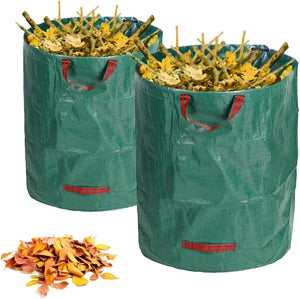 NestNook Sacchetti per rifiuti da giardino, 272 l x 2 pezzi, resistenti, con manici (272 l ciascuno), sacchetti riutilizzabili da giardino per rifiuti da giardino, rifiniture, erba e foglie