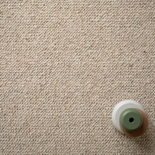 Moquette pure laine vierge bouclée - Latoon - Grège - Rouleau de 4m x 15m - 5