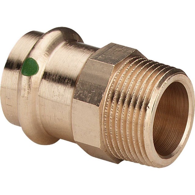 Viega - Raccord droit bronze à sertir Sanpress MF - Fig 100 - 14mm 12x17 - 443689